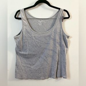 Lane Bryant Gray Embellished Tank Top Size 14/16